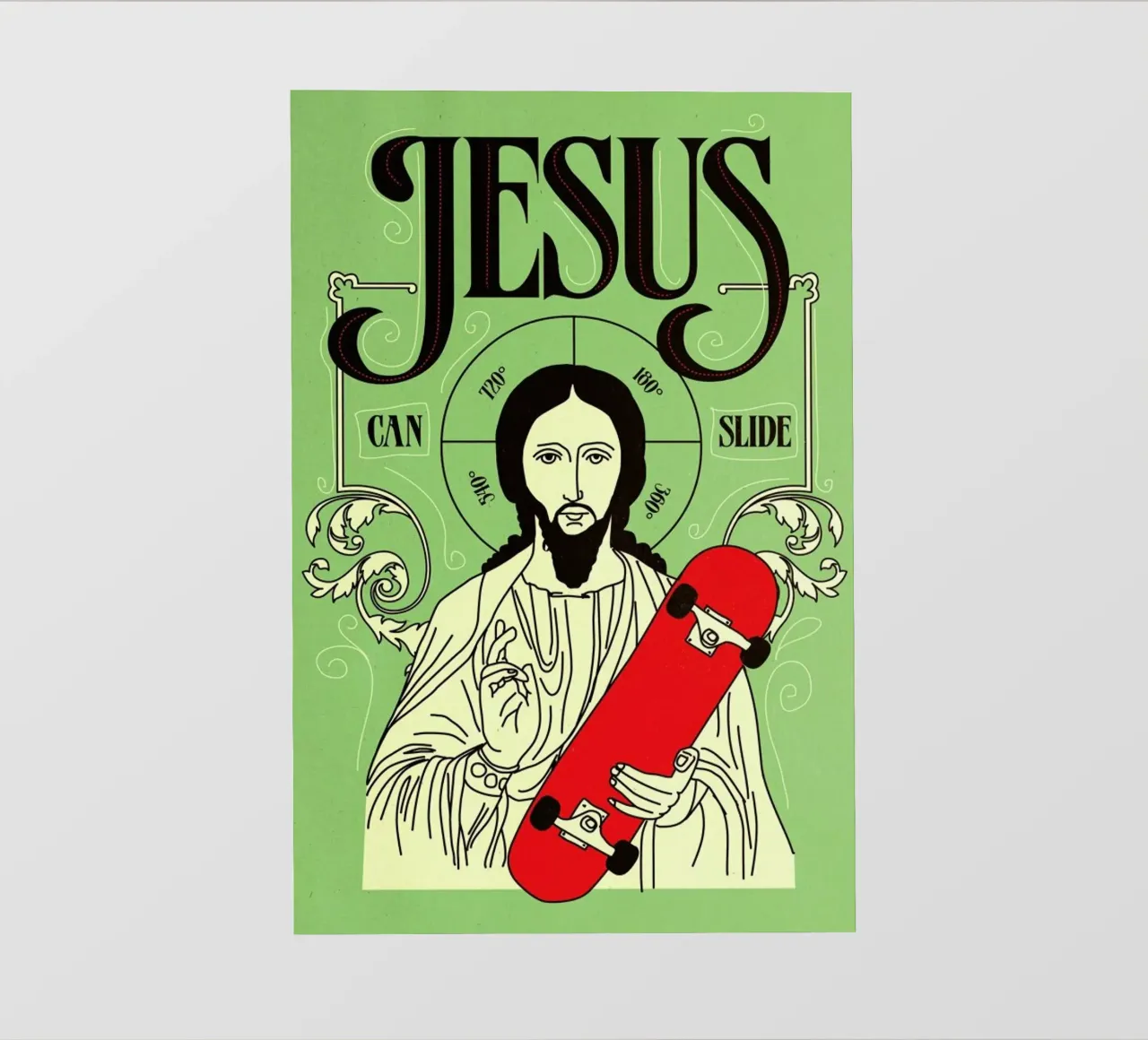 Jesus Can Slide telo in pvc da Róbert Farkas