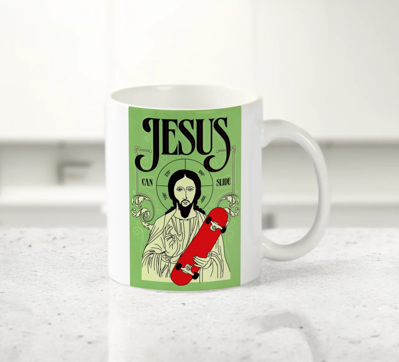 Jesus Can Slide tazza in ceramica da Róbert Farkas