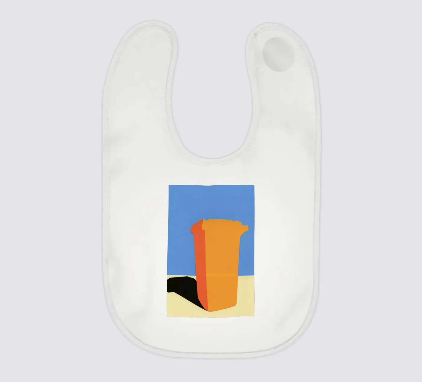 Orange Garbage Bin bavoir de Rosi Feist