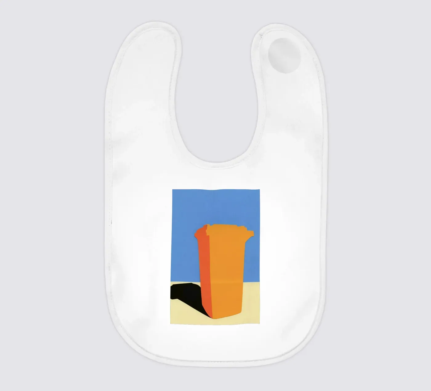 Orange Garbage Bin bavoir de Rosi Feist