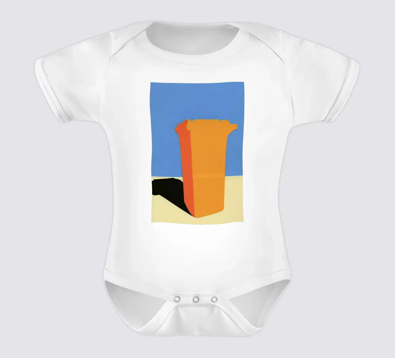 Orange Garbage Bin body neonato maniche corte da Rosi Feist
