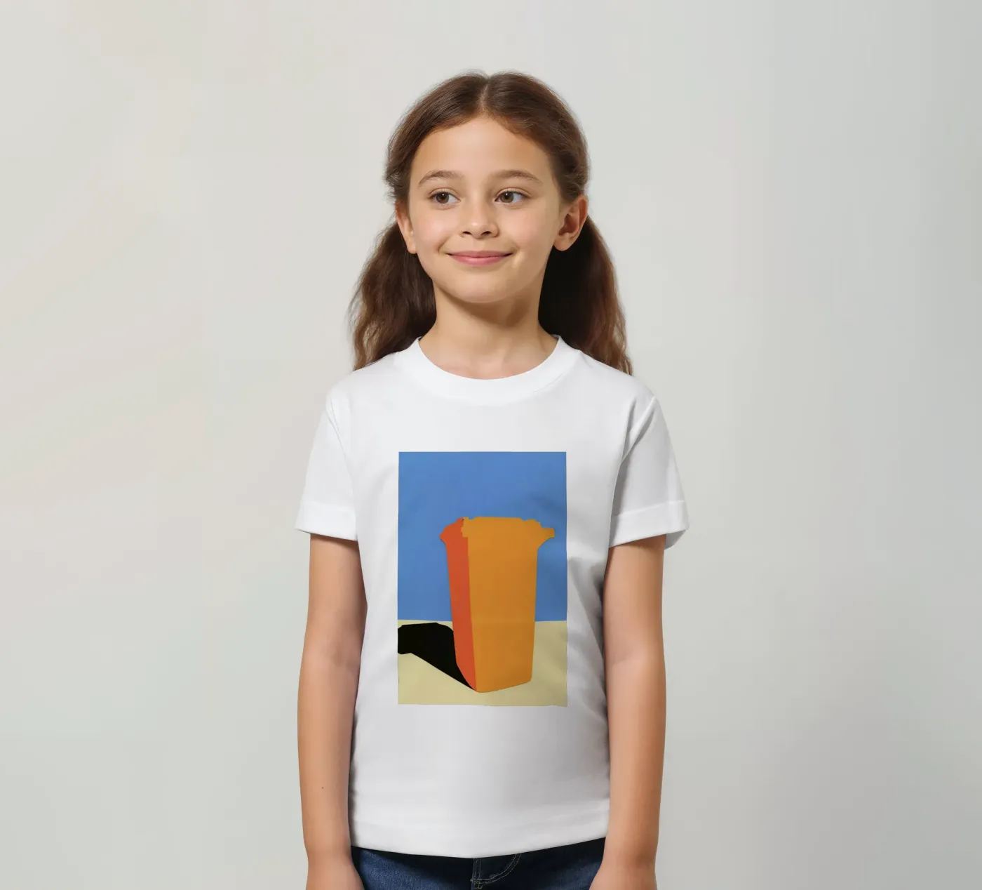 Orange Garbage Bin t-shirt bambini da Rosi Feist