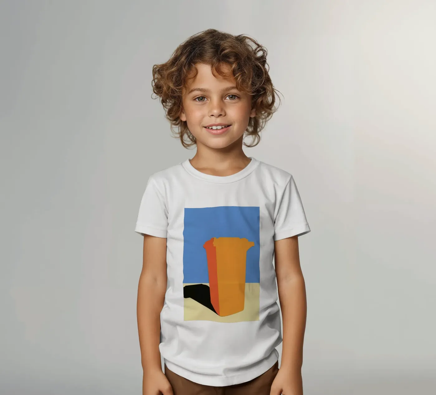 Orange Garbage Bin t-shirt bambini da Rosi Feist