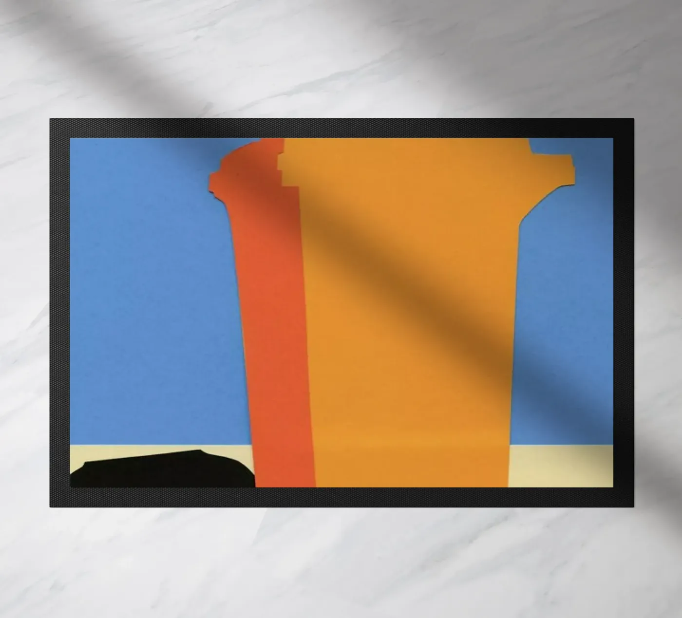 Orange Garbage Bin Fußmatte von Rosi Feist