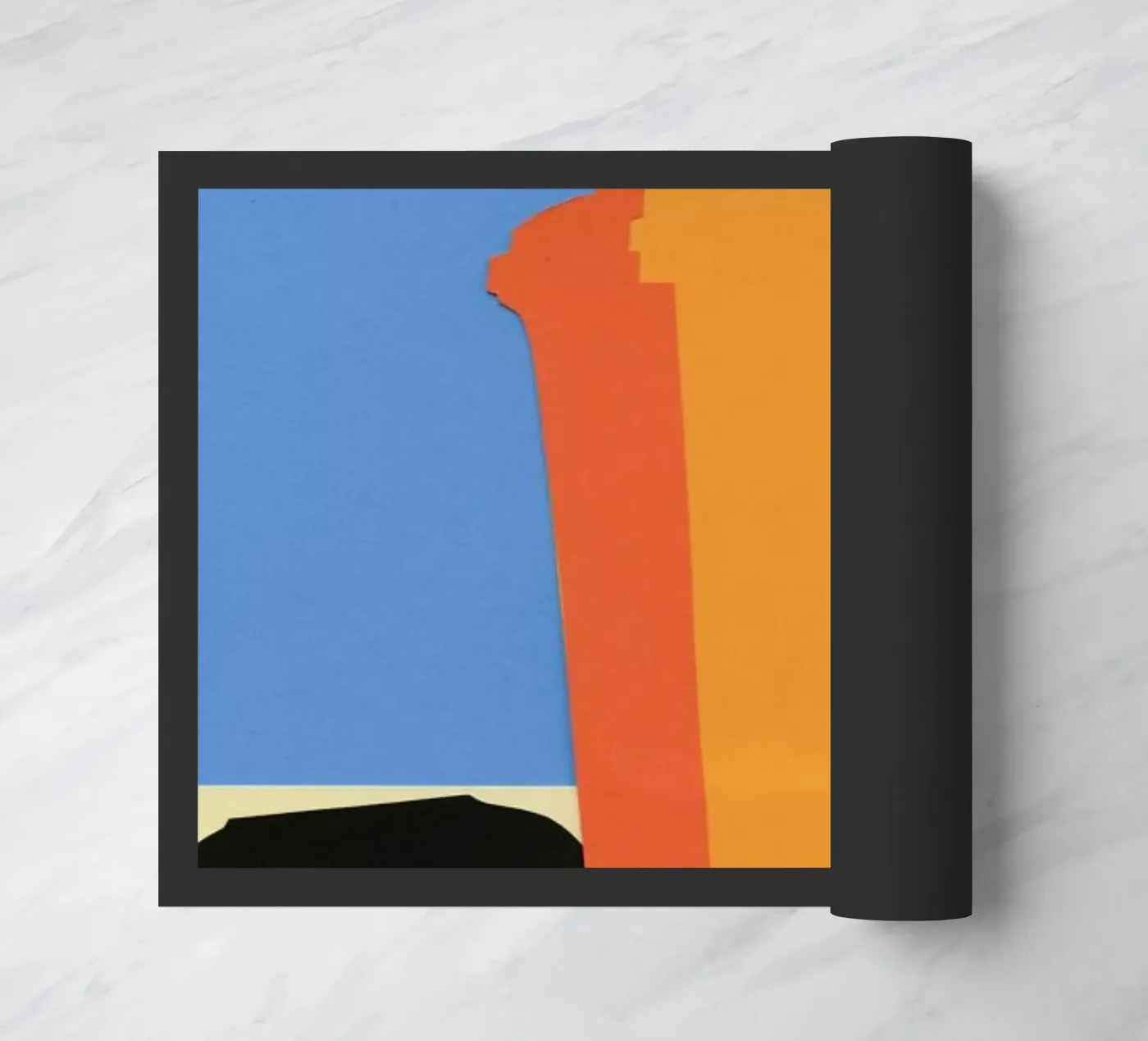 Orange Garbage Bin Fußmatte von Rosi Feist