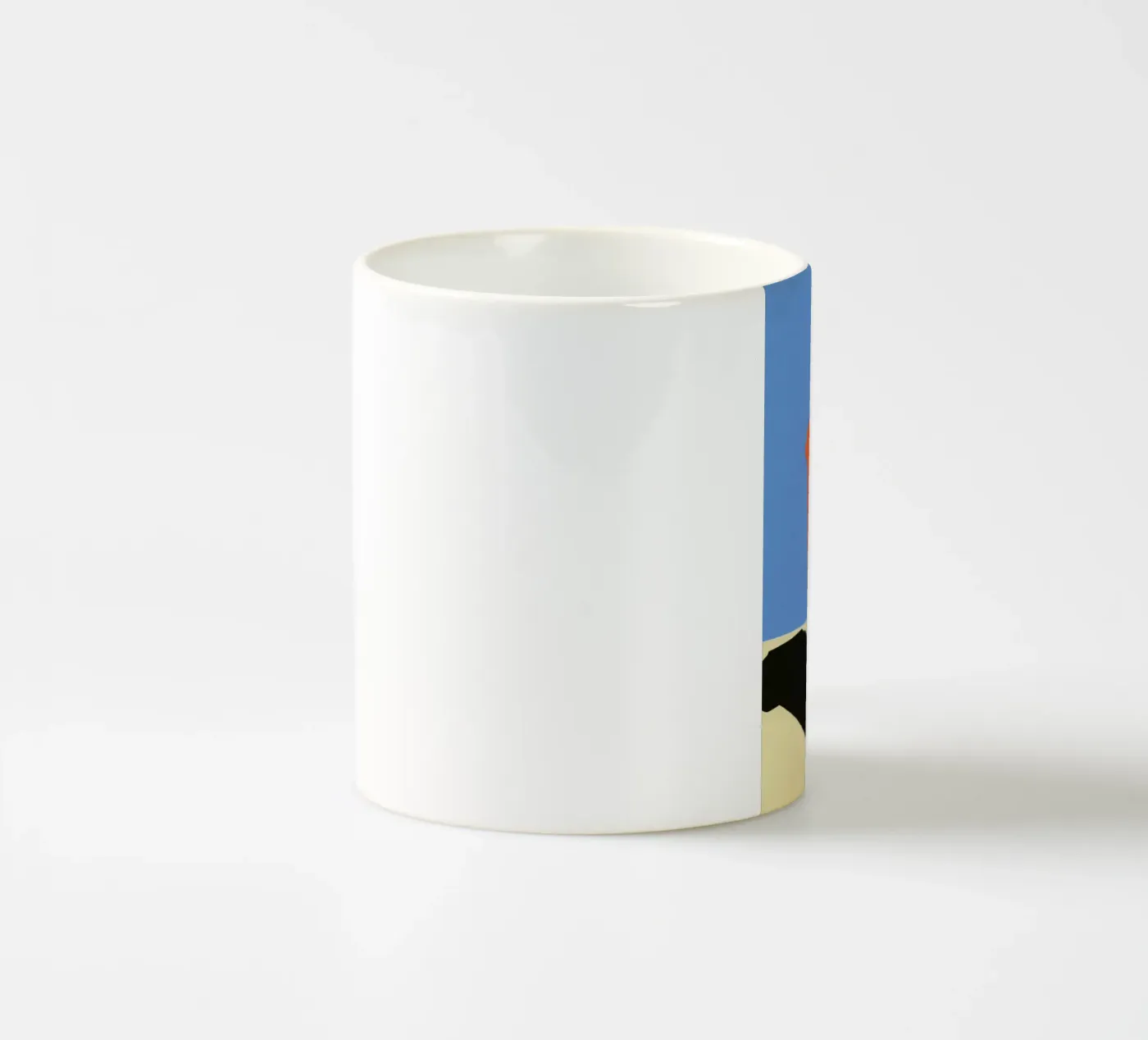 Orange Garbage Bin ceramic mug by Rosi Feist