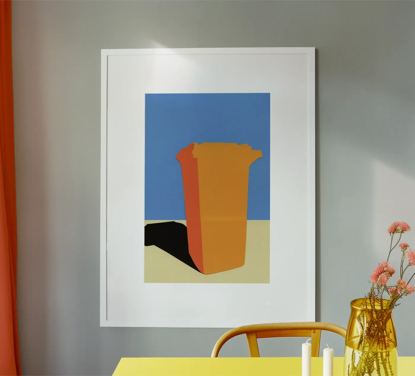 Orange Garbage Bin poster da Rosi Feist