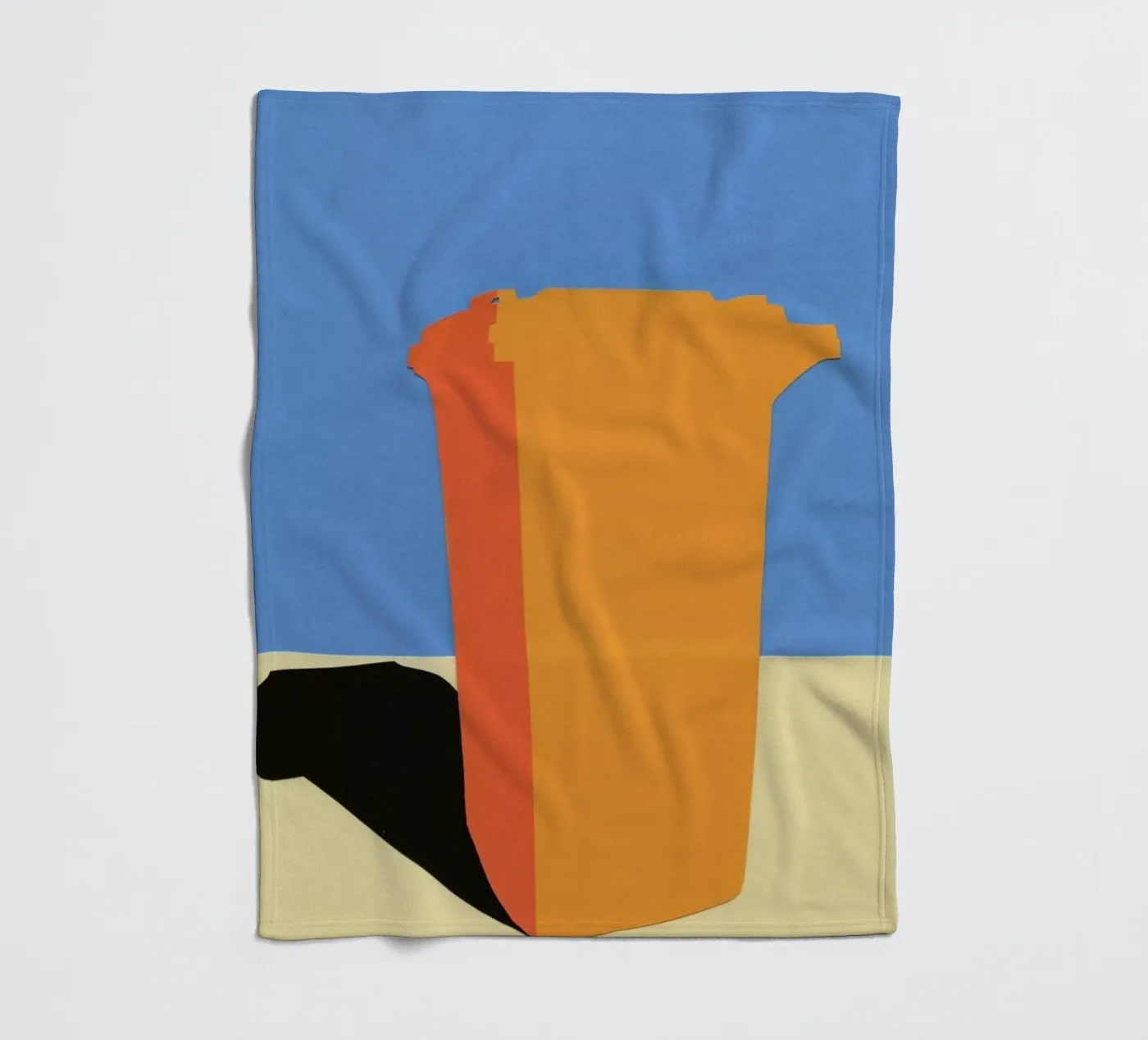 Orange Garbage Bin coperta in pile da Rosi Feist