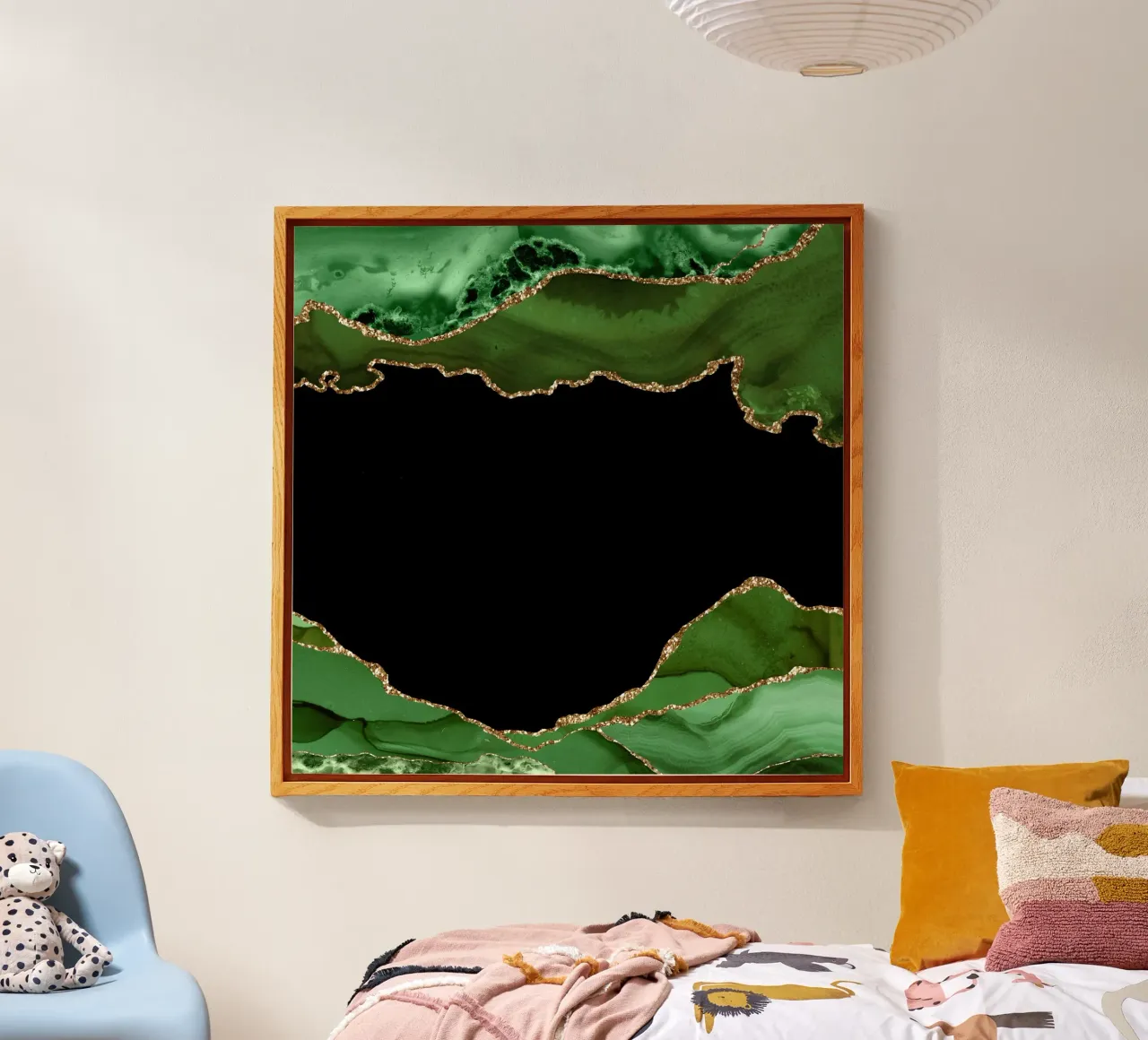 Agata verde e oro 18 plexiglass da Gemstone Textures
