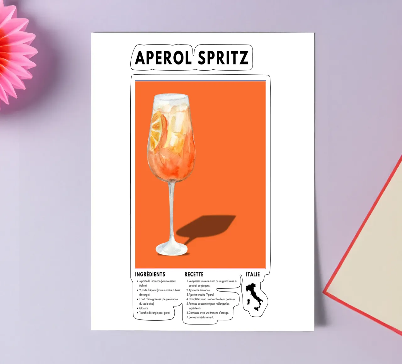 Aperol Spritz Stickerbogen von fltmfrance