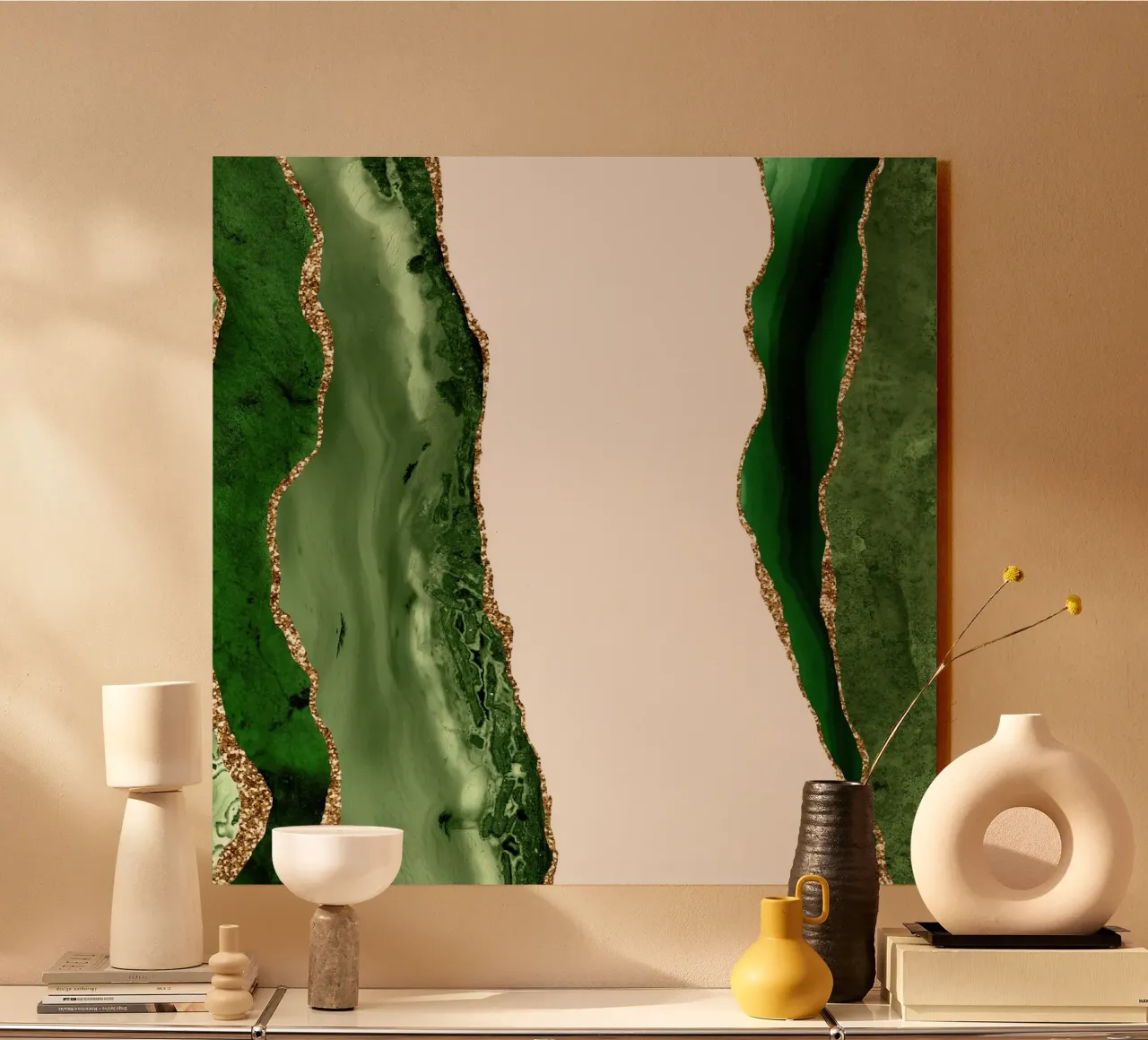 Agata verde e oro Texture 20 plexiglass da Gemstone Textures