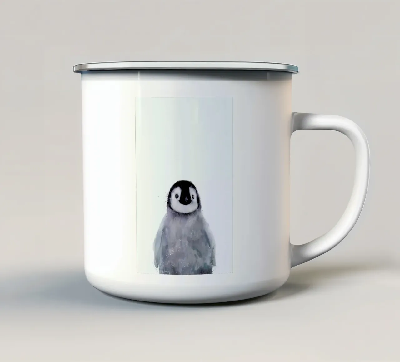 Little Penguin taza de esmalte de Amy Hamilton