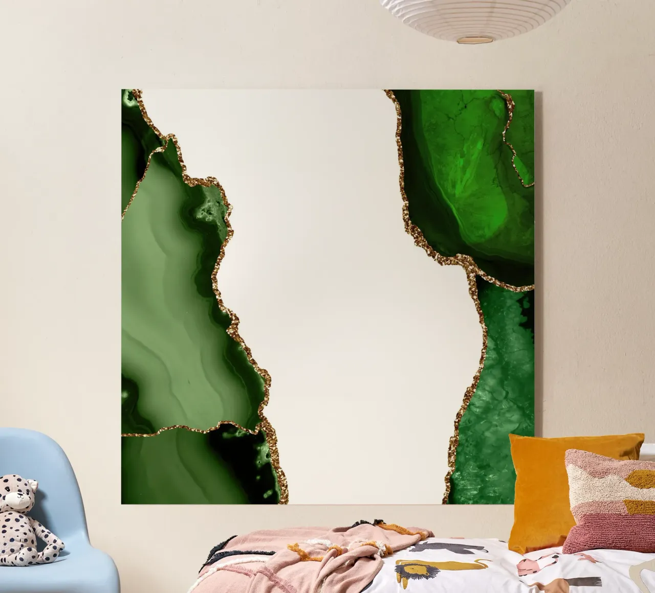 Texture agata verde e oro 21 plexiglass da Gemstone Textures