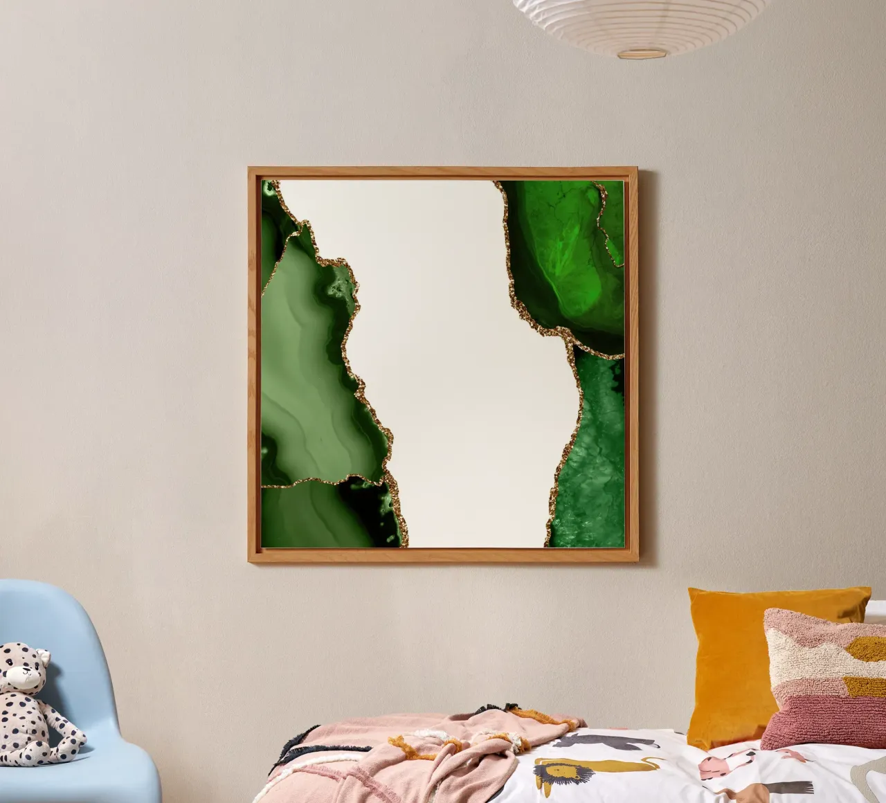 Texture agata verde e oro 21 alluminio dibond da Gemstone Textures