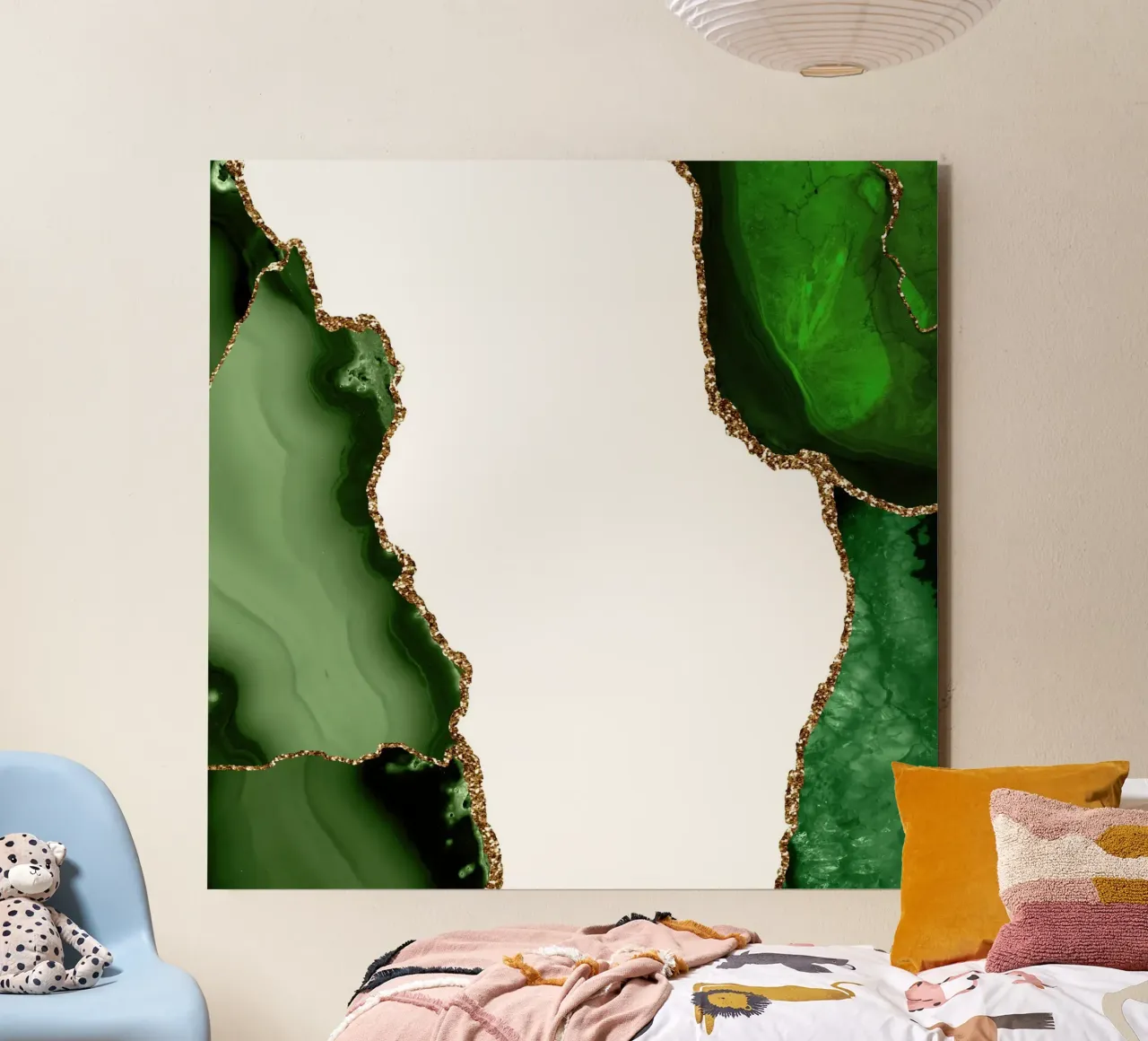 Texture agata verde e oro 21 alluminio dibond da Gemstone Textures