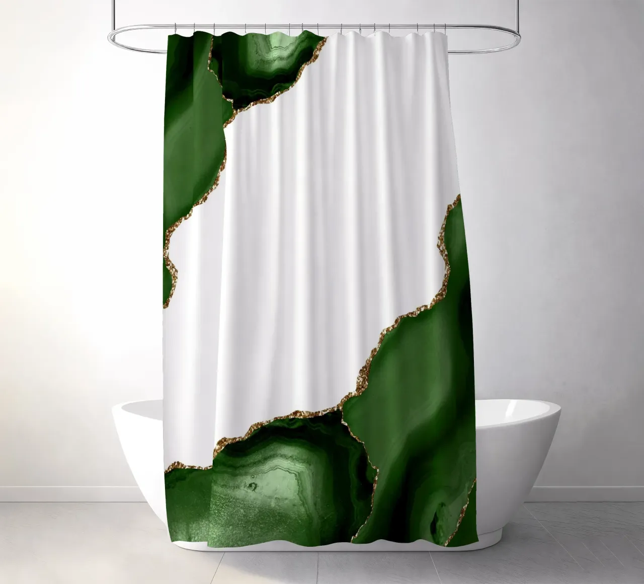 Agata verde e oro Texture 22 tenda da doccia da Gemstone Textures