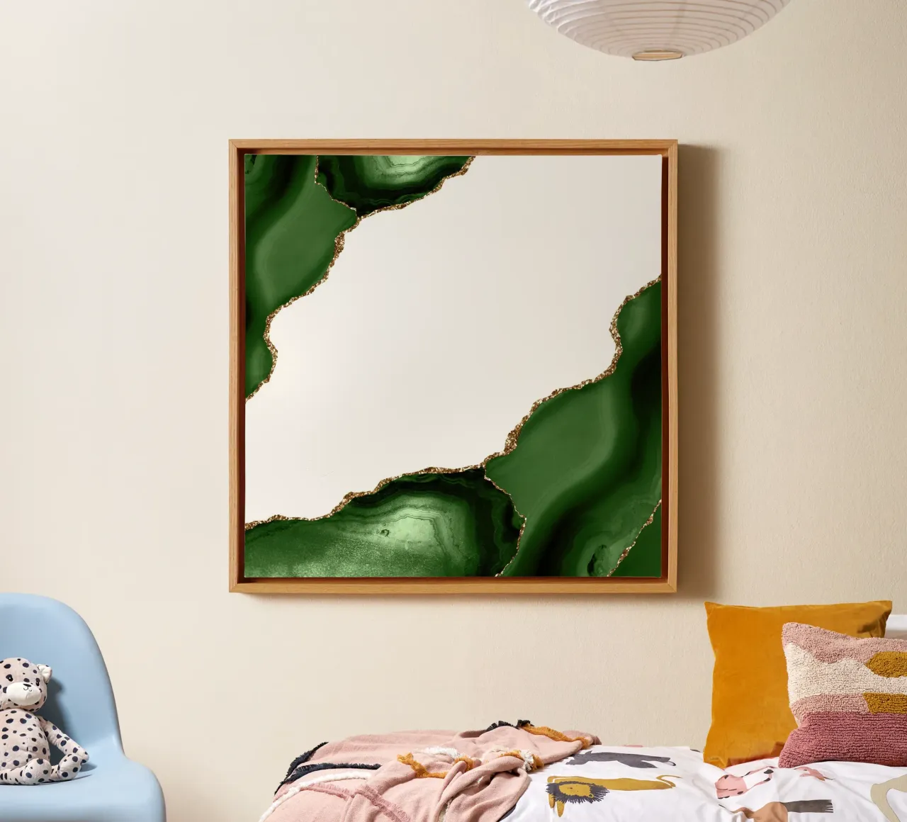 Groene & Gouden Agaat Textuur 22 canvas van Gemstone Textures
