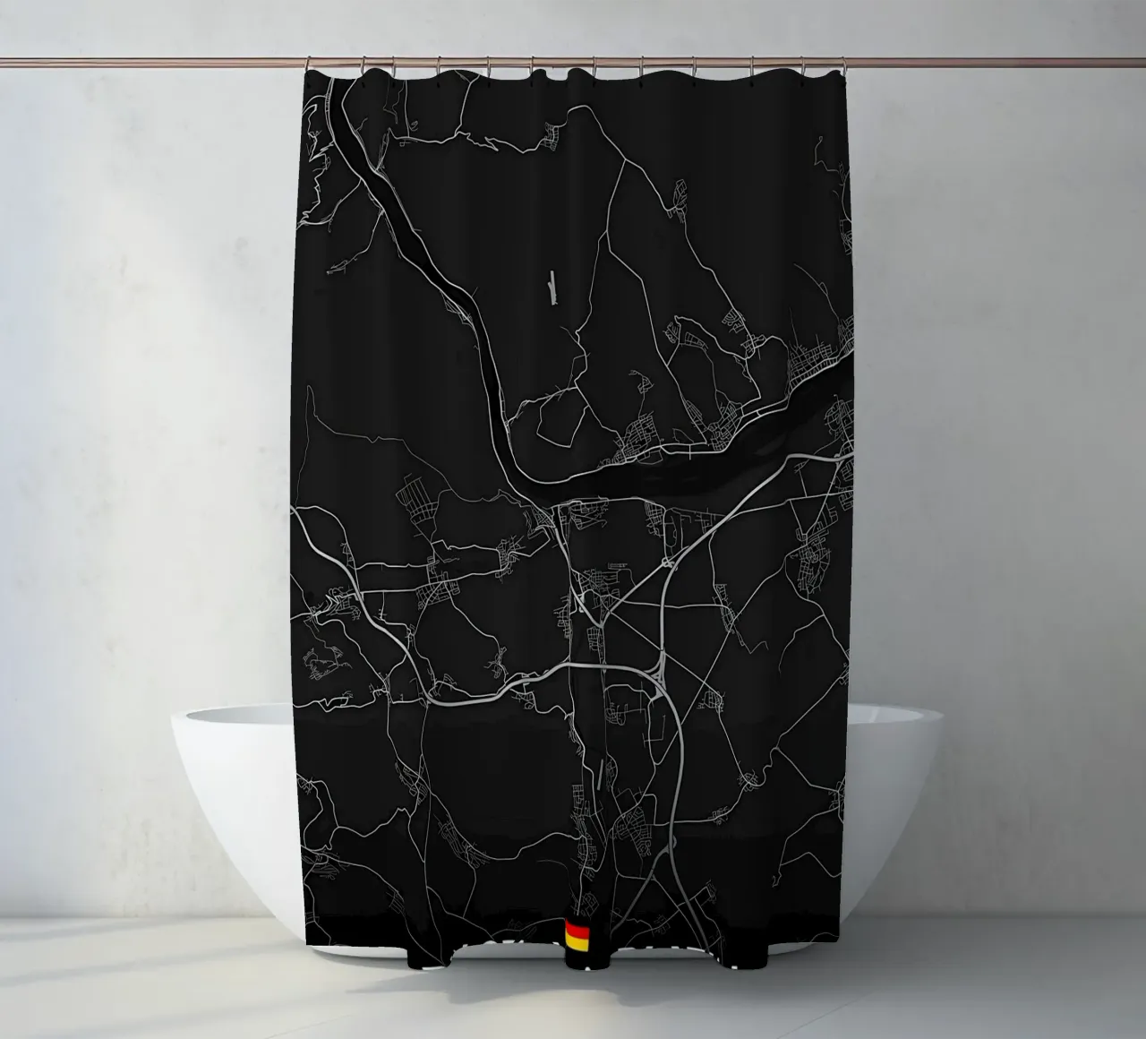 Bingen on the Rhine DE shower curtain by Christopher Adams