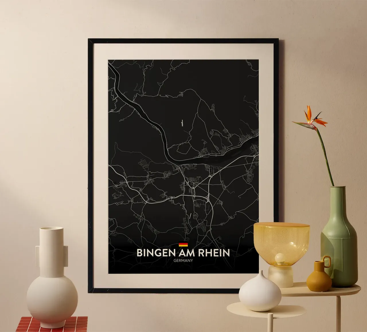 Bingen sul Reno DE poster con telaio in plastica da Christopher Adams