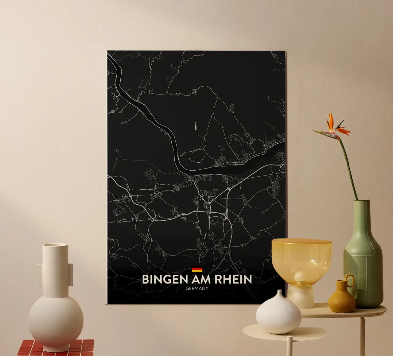 Bingen sul Reno DE poster con telaio in plastica da Christopher Adams