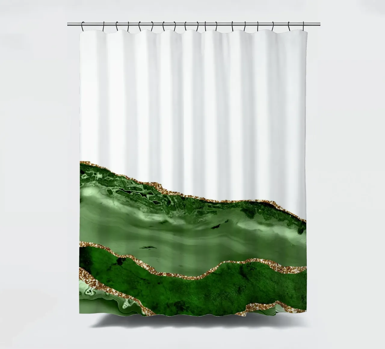 Agata verde e oro Texture 24 tenda da doccia da Gemstone Textures