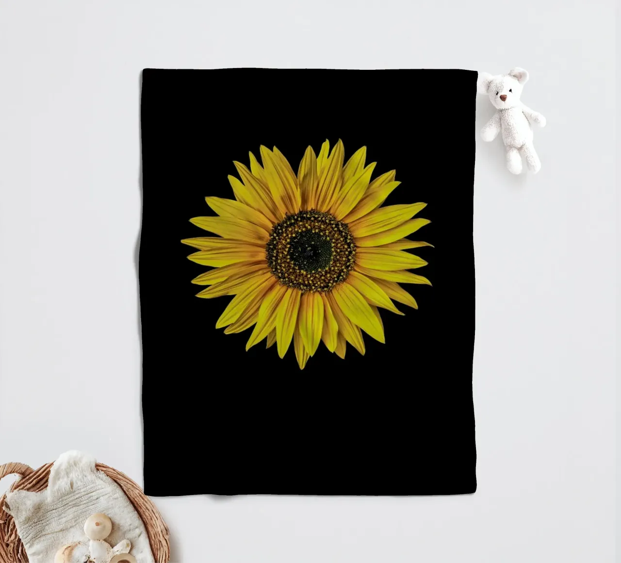 Sunflower Fleecedecke von Curious Collections by Marielle Leenders