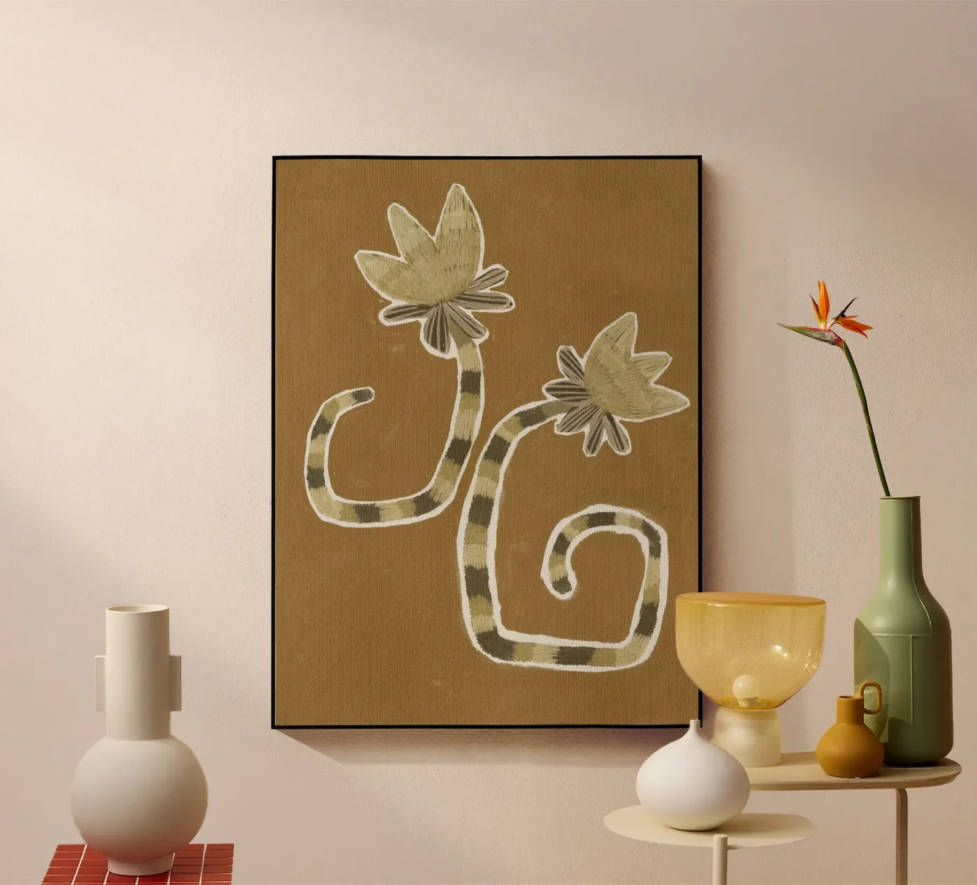 Delicate Bloom 8 Acryl-Glas von Shatha Al Dafai