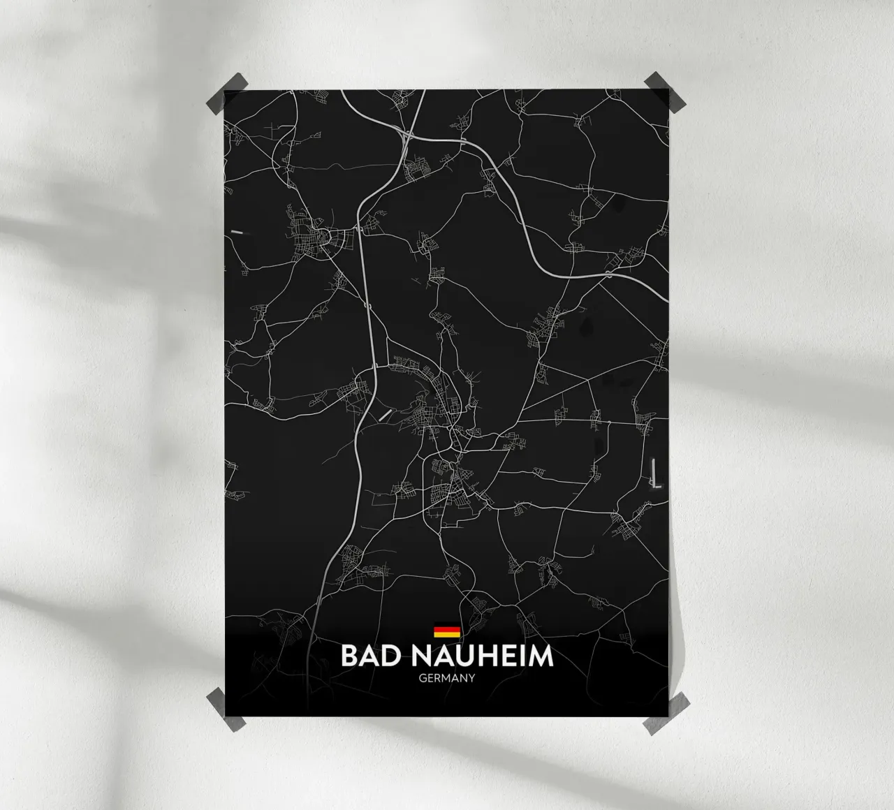 Bad Nauheim DE poster con telaio in legno da Christopher Adams