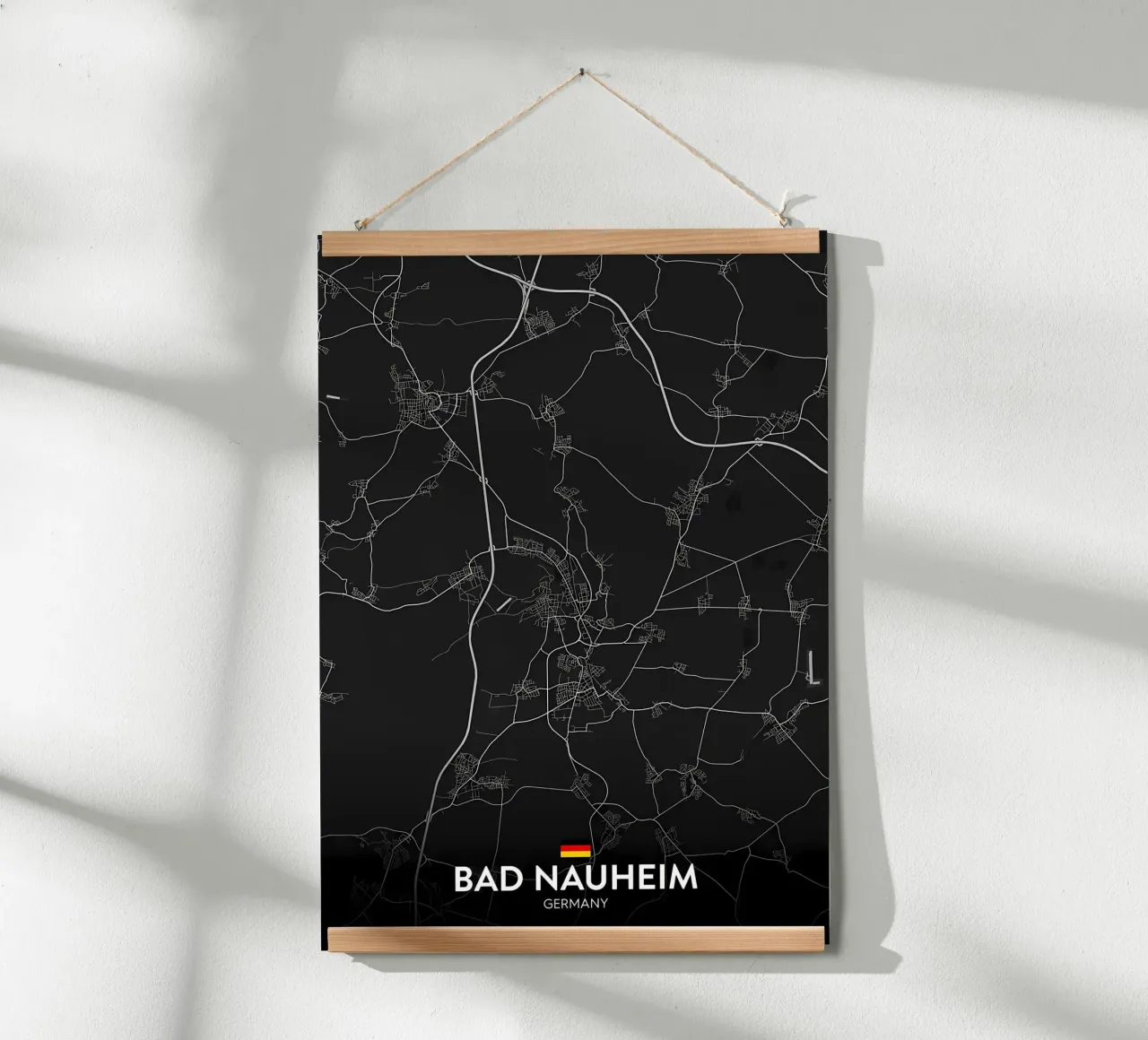 Bad Nauheim DE poster con telaio in legno da Christopher Adams