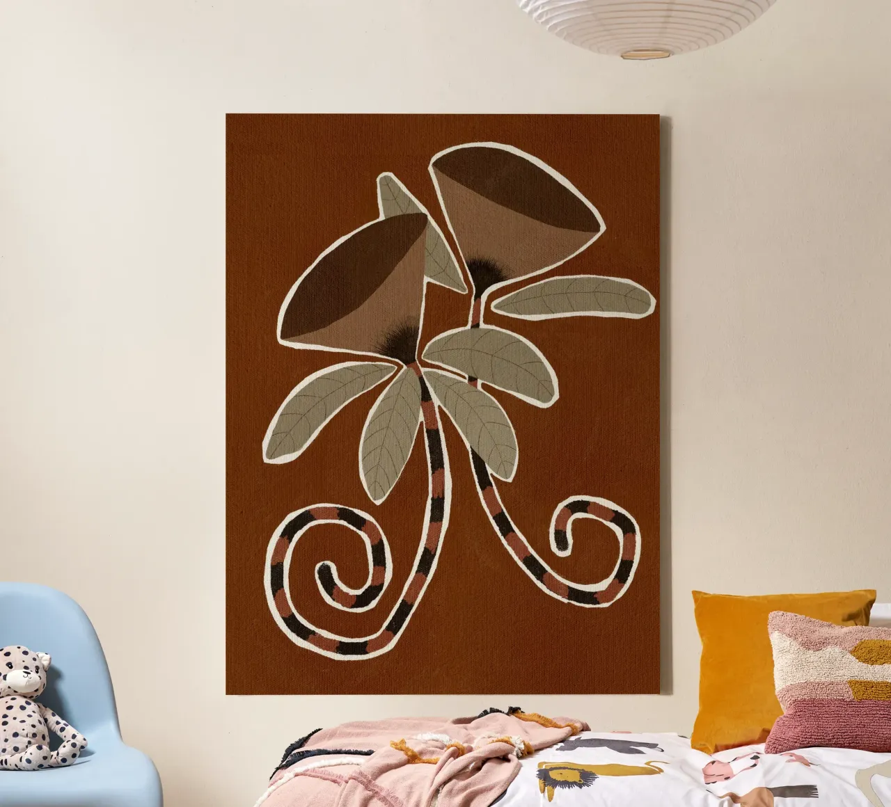 Delicate Bloom 3 canvas by Shatha Al Dafai