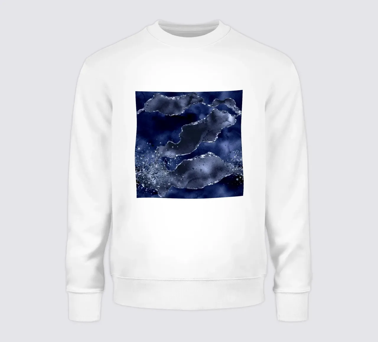 Texture agata glitterata blu navy 04 felpa da Gemstone Textures