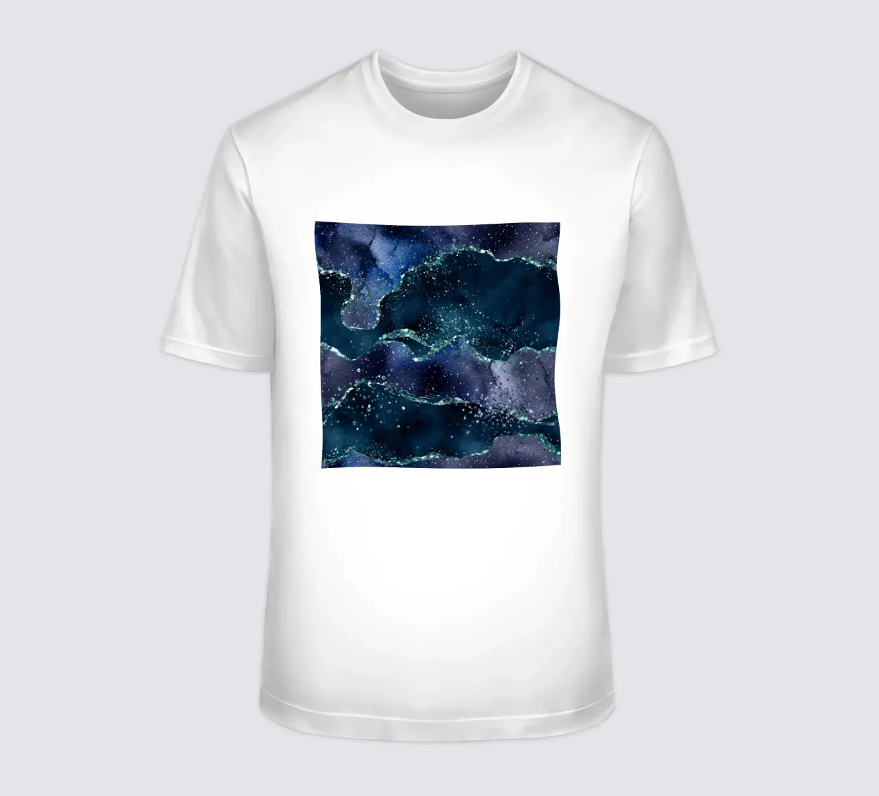 Texture agata glitterata blu navy 06 t-shirt da Gemstone Textures