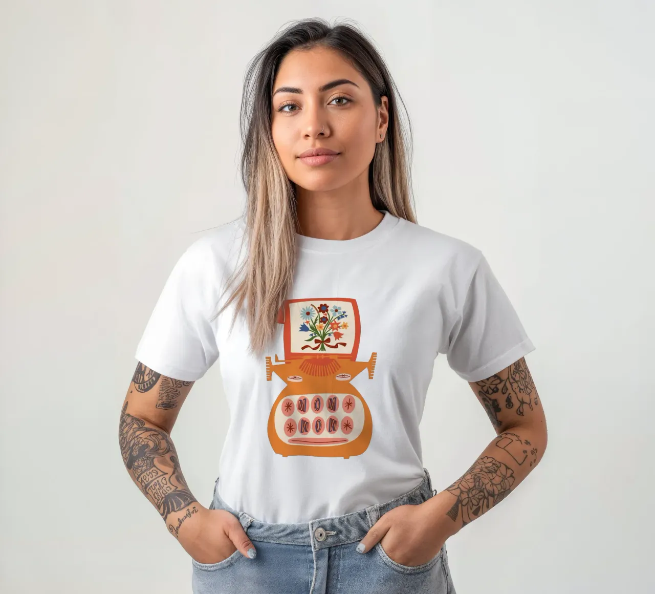 Mom Wow Alles Liebe zum Muttertag Typografie t-shirt da incomeforcreatives