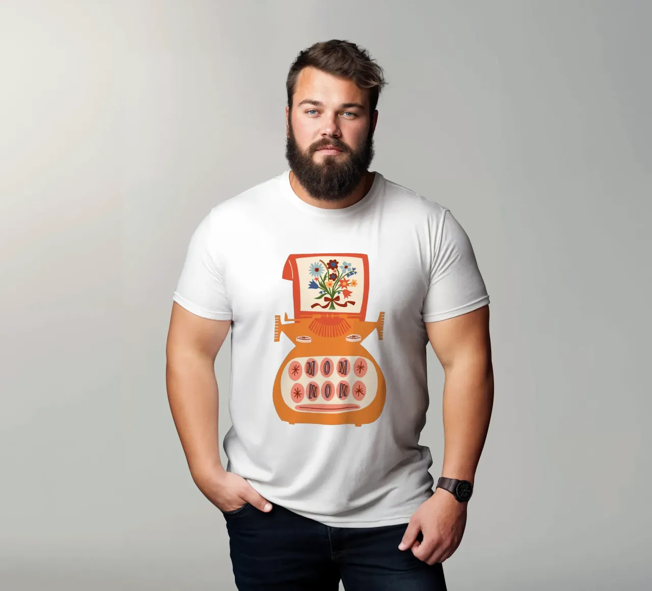 Mom Wow Alles Liebe zum Muttertag Typografie t-shirt da incomeforcreatives