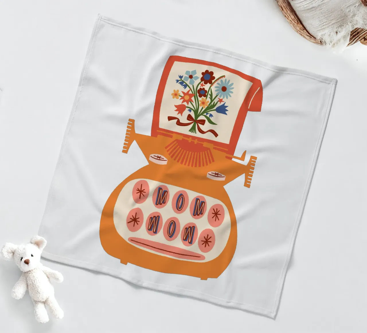 Mom Wow Alles Liebe zum Muttertag Typografie coperta in pile da incomeforcreatives