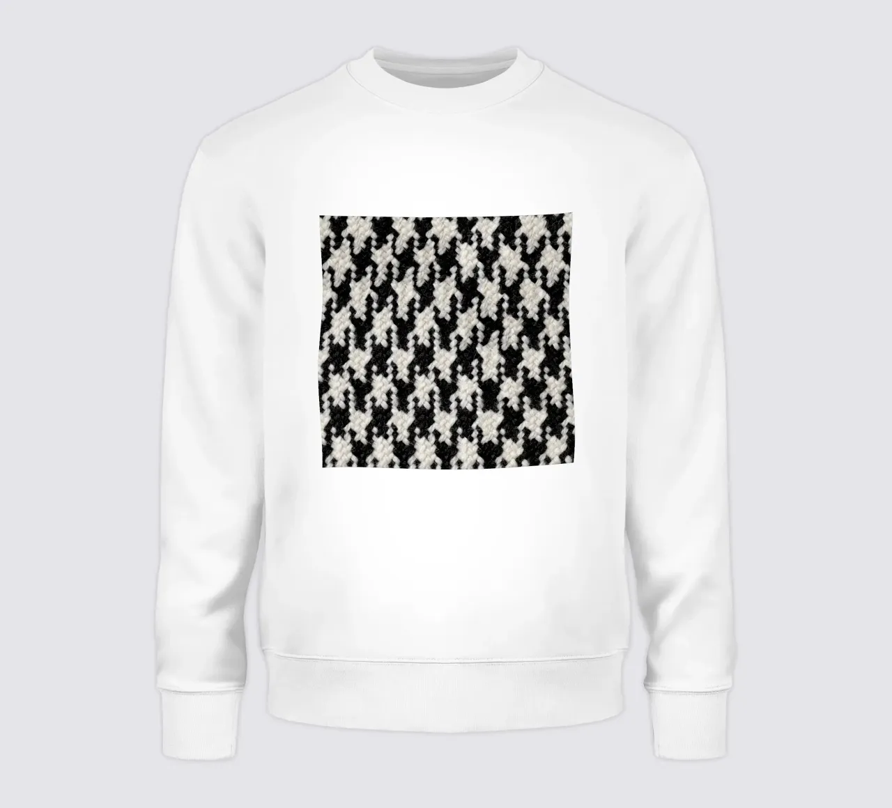 Houndstooth Pattern Sweatshirt von Curious Collections by Marielle Leenders