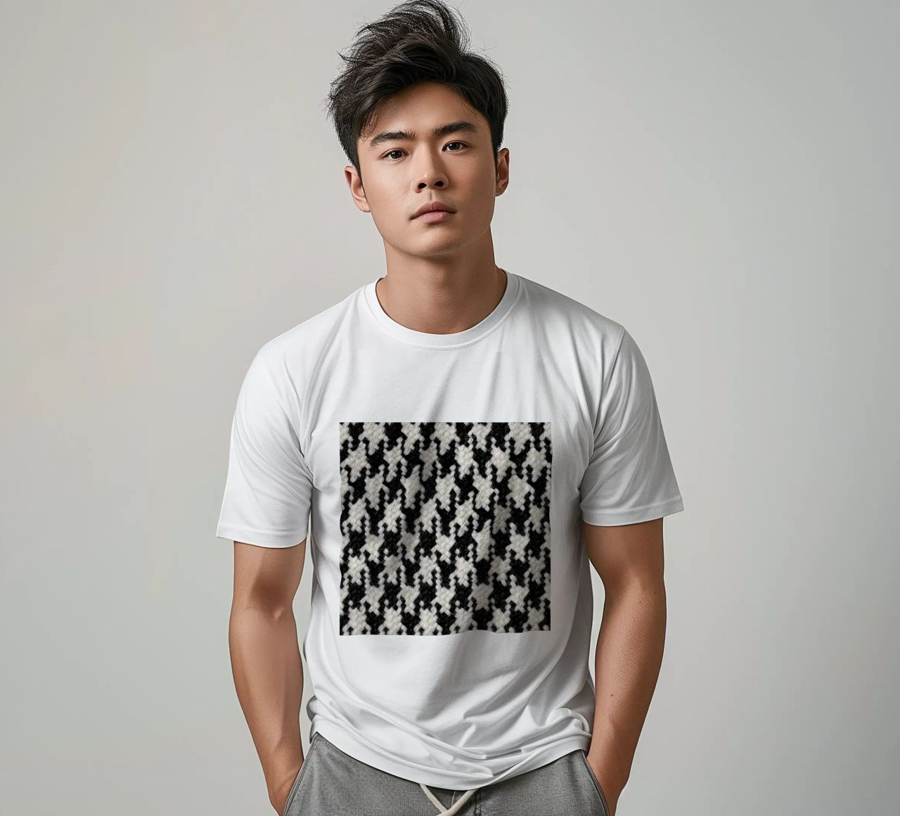 Houndstooth Pattern t-shirt da Curious Collections by Marielle Leenders