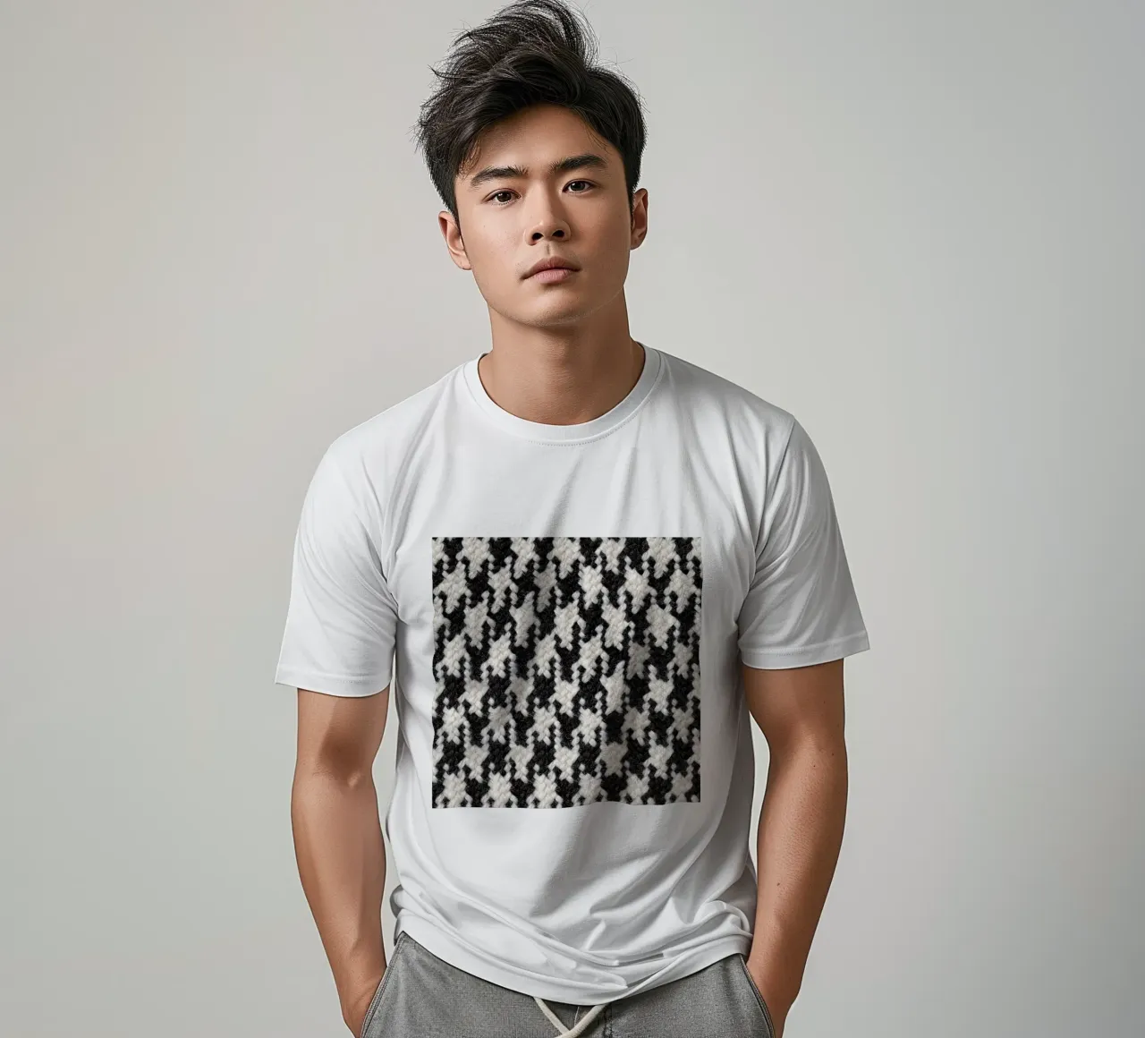 Houndstooth Pattern t-shirt da Curious Collections by Marielle Leenders