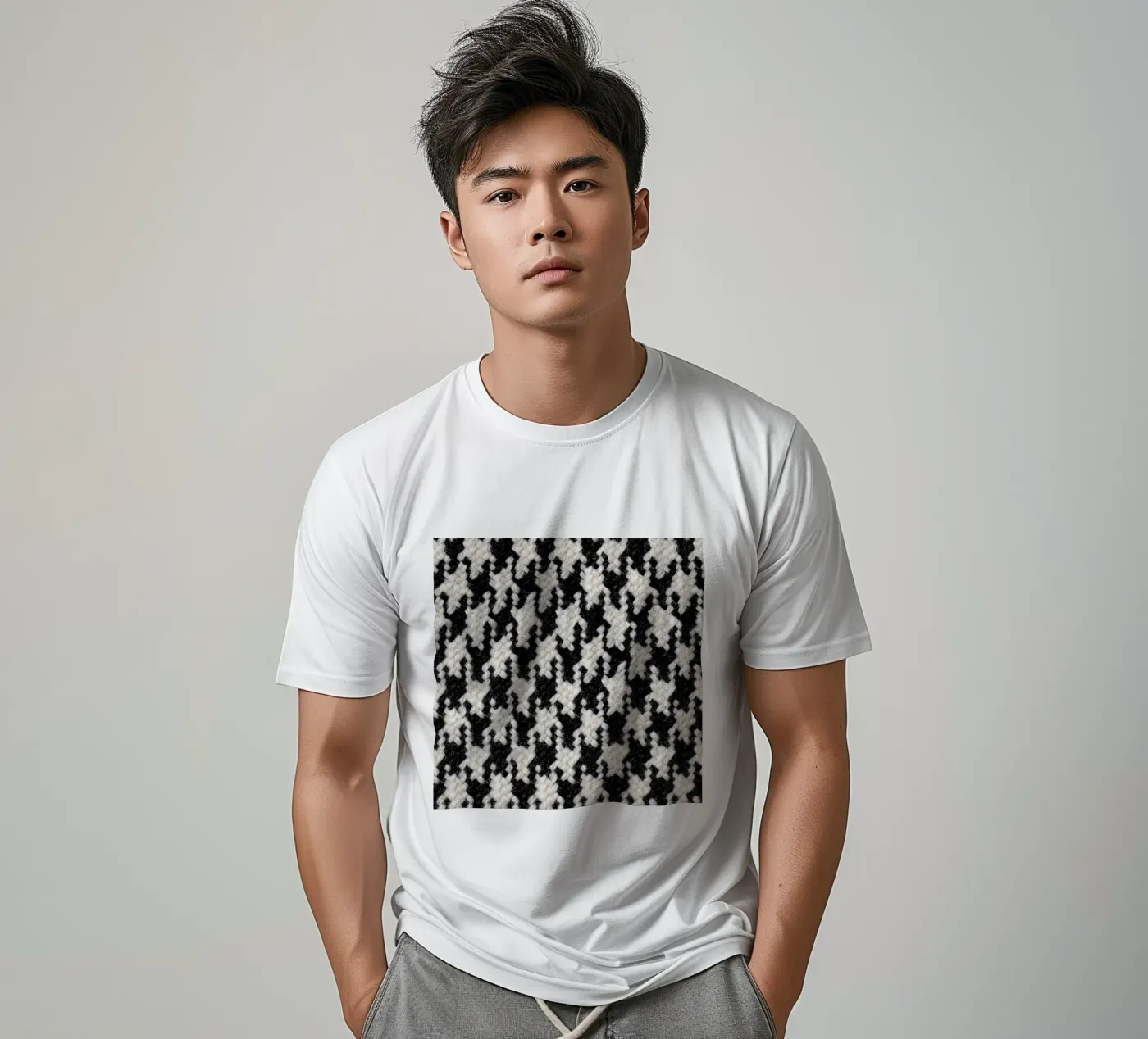 Houndstooth Pattern t-shirt da Curious Collections by Marielle Leenders