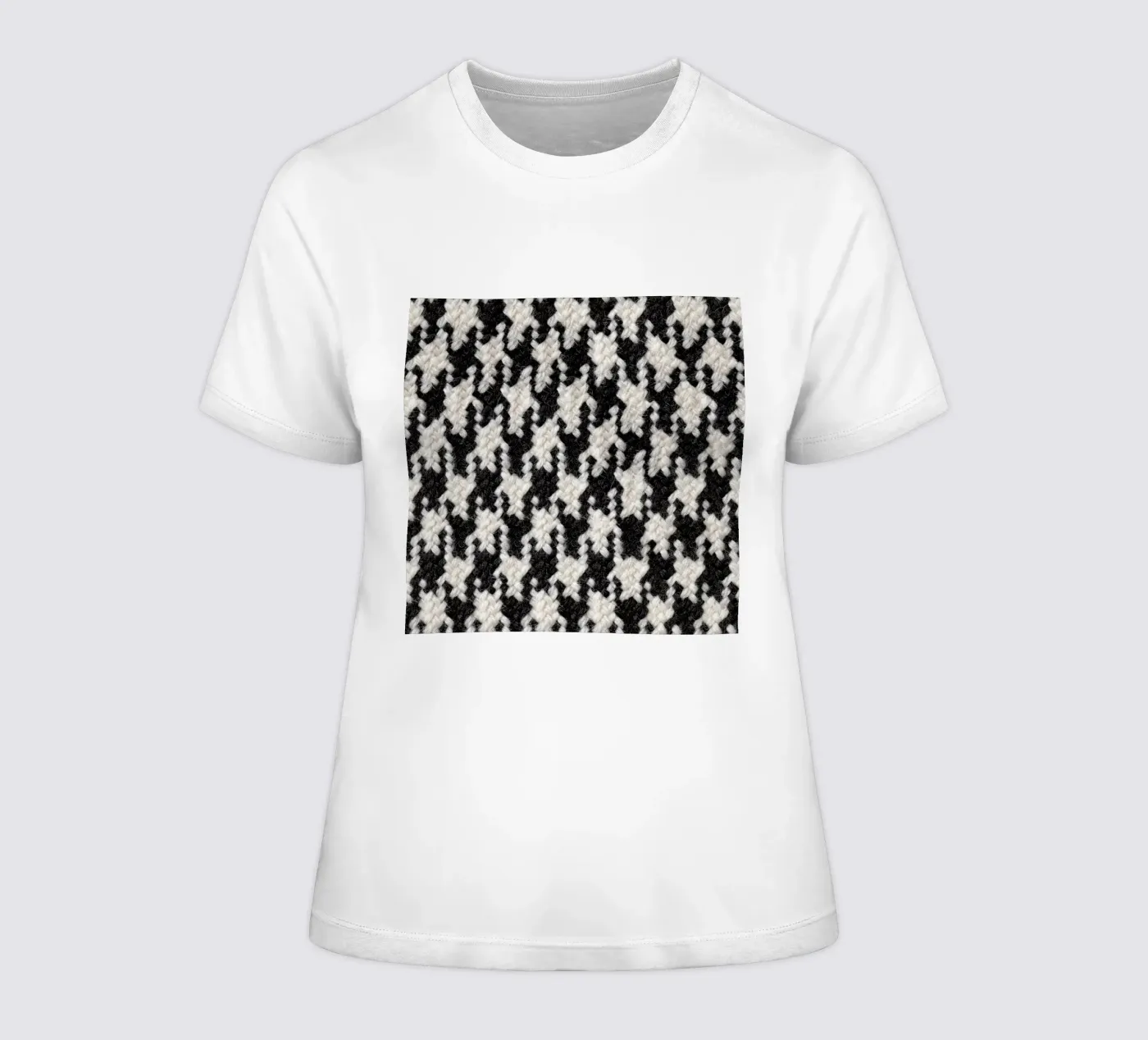 Houndstooth Pattern t-shirt da donna da Curious Collections by Marielle Leenders
