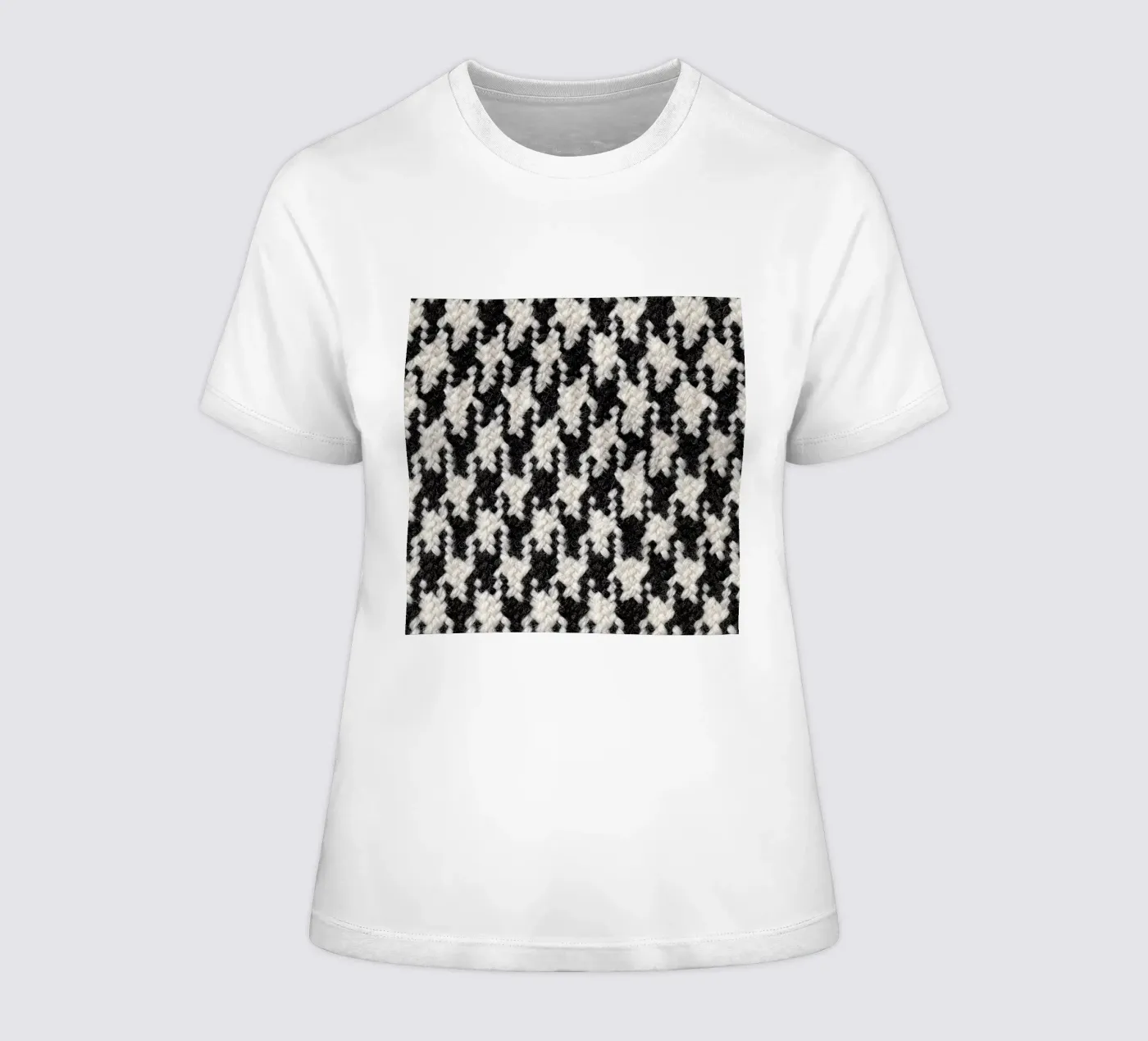 Houndstooth Pattern t-shirt da donna da Curious Collections by Marielle Leenders