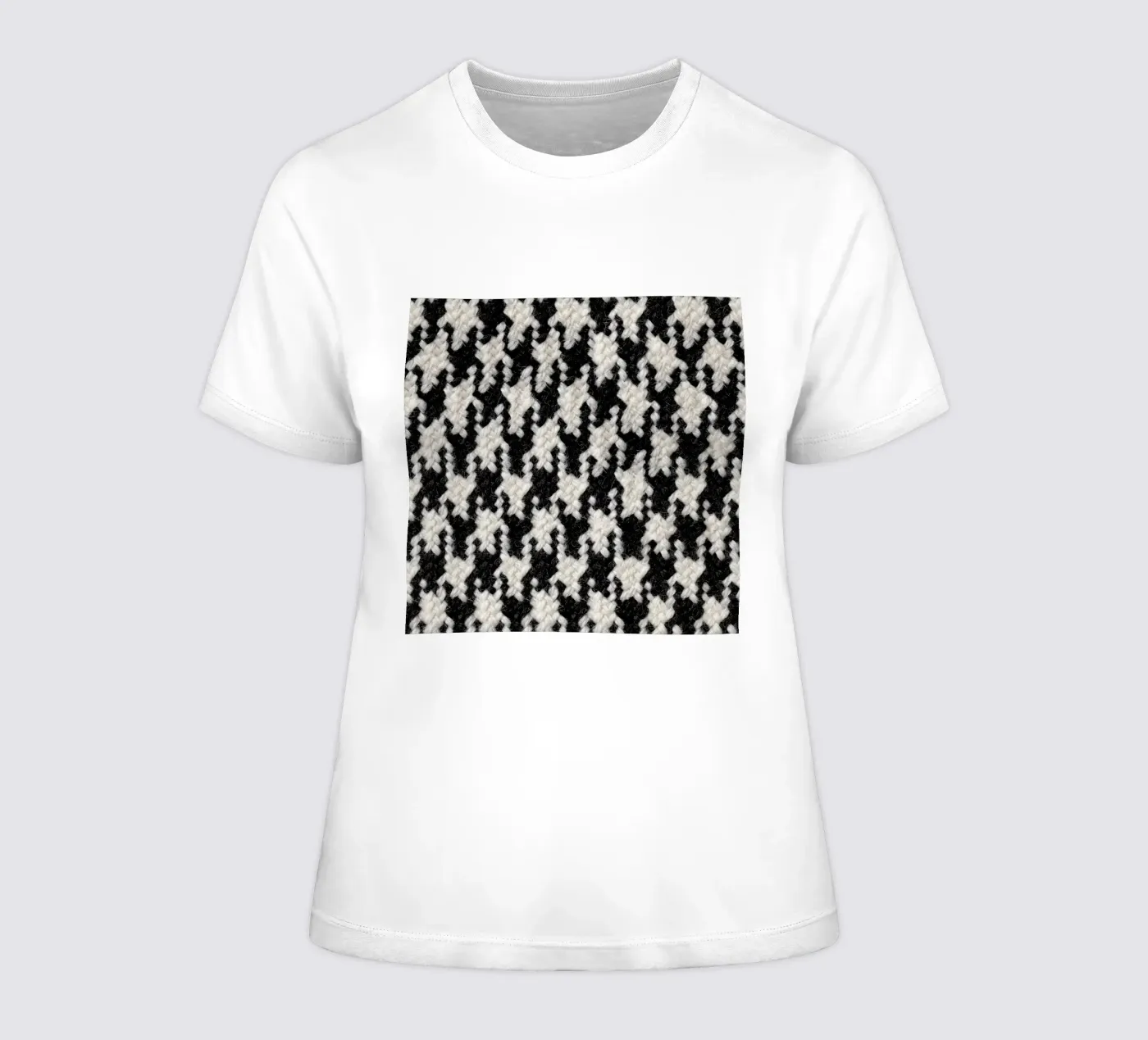 Houndstooth Pattern t-shirt da donna da Curious Collections by Marielle Leenders