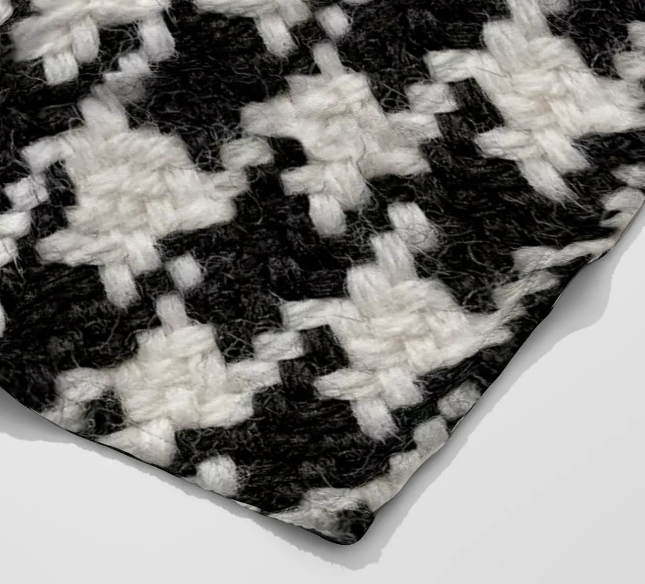 Houndstooth Pattern coperta in pile da Curious Collections by Marielle Leenders
