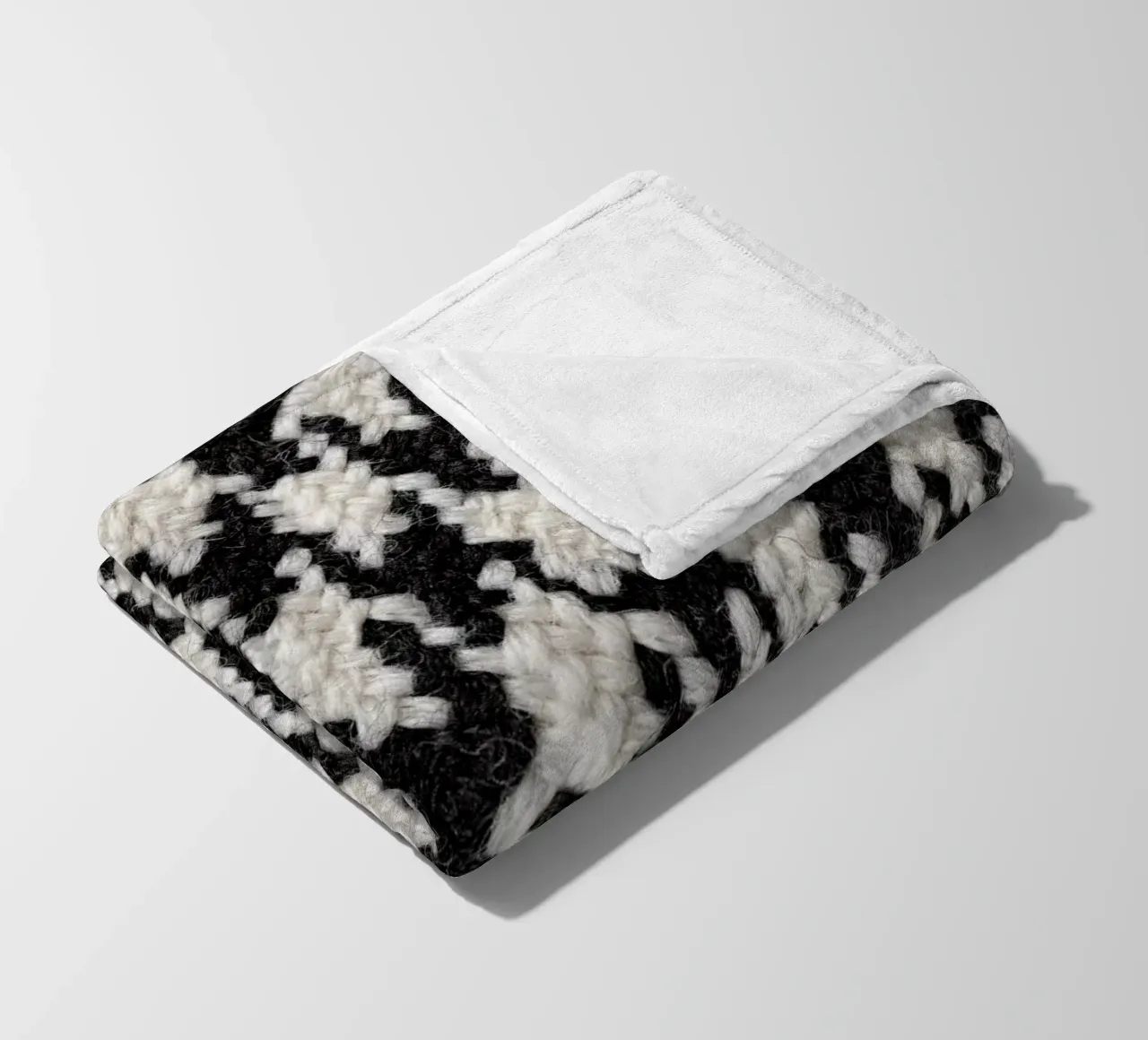 Houndstooth Pattern coperta in pile da Curious Collections by Marielle Leenders