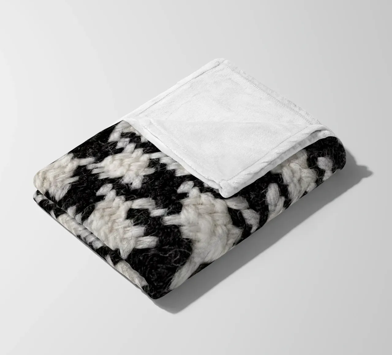 Houndstooth Pattern coperta in pile da Curious Collections by Marielle Leenders
