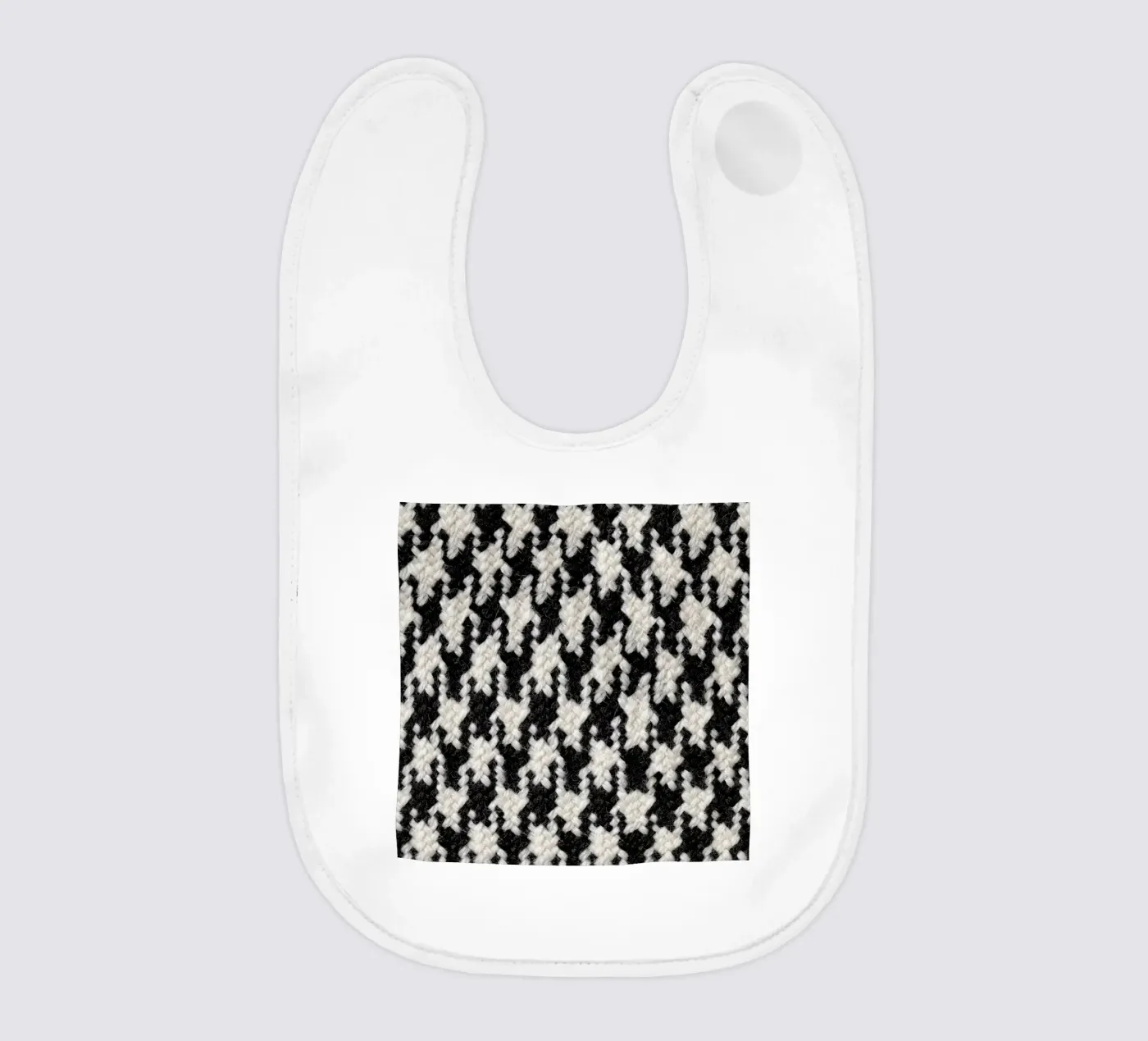 Houndstooth Pattern baby slabbetje van Curious Collections by Marielle Leenders