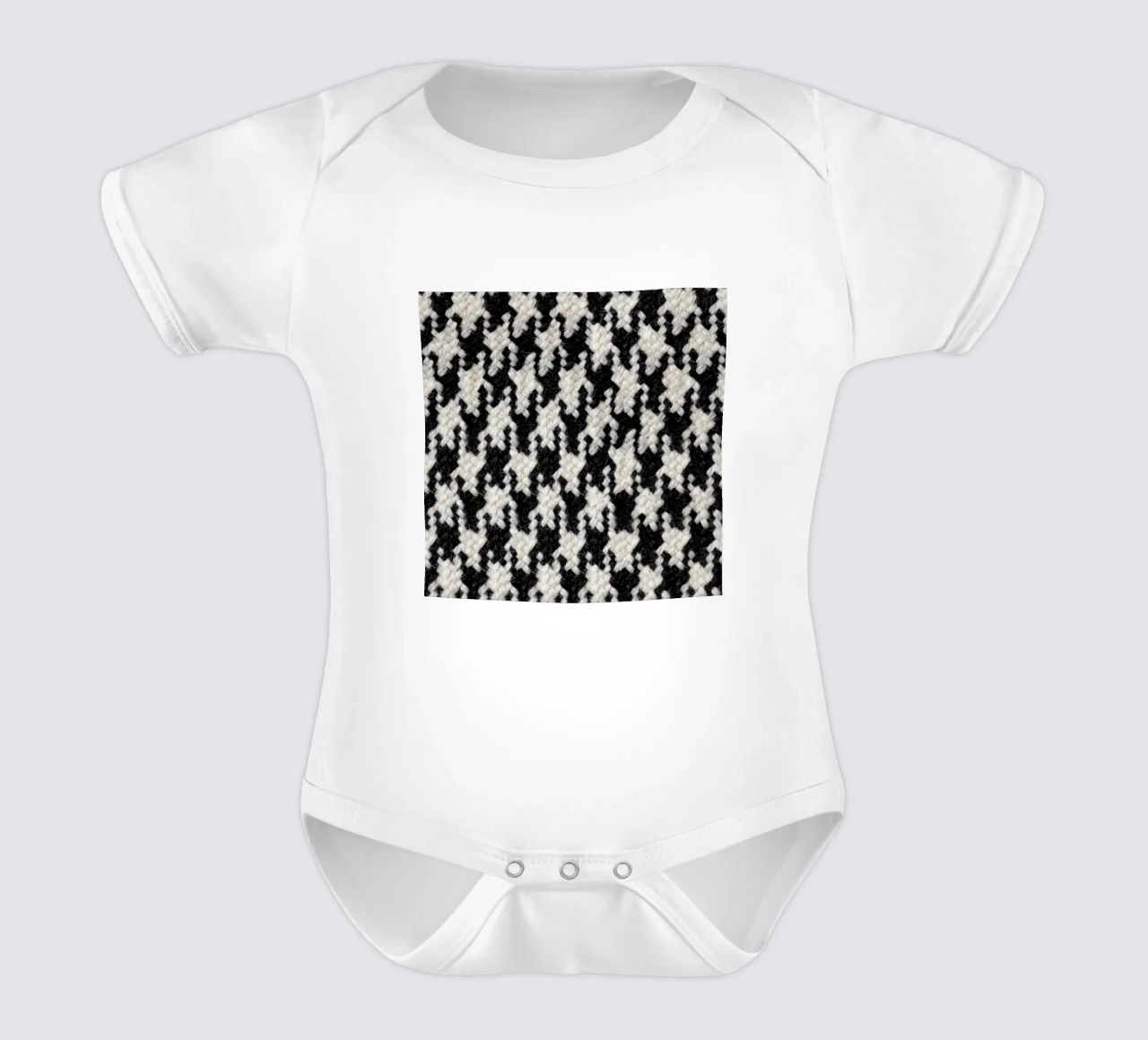 Houndstooth Pattern body neonato maniche corte da Curious Collections by Marielle Leenders