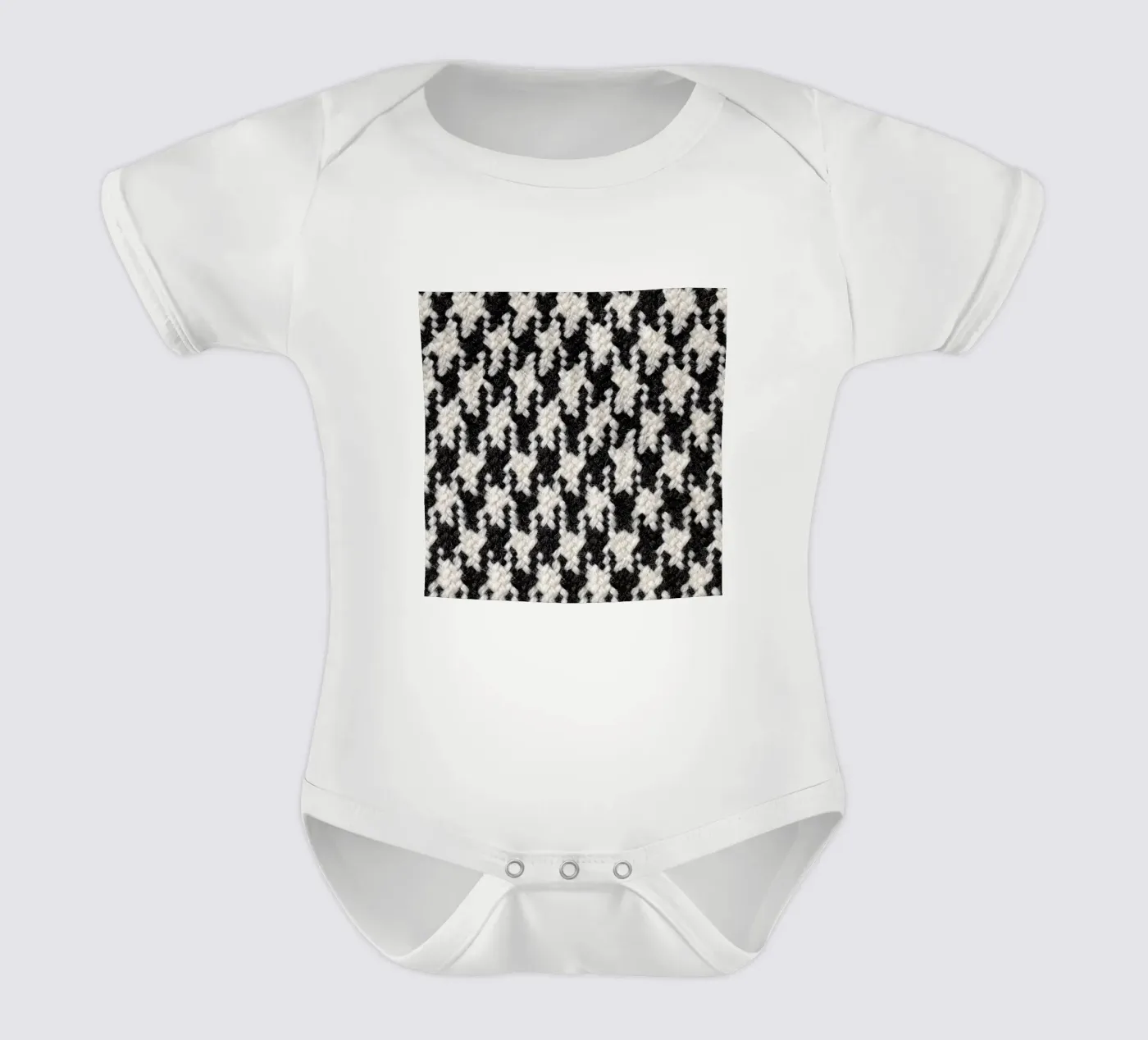 Houndstooth Pattern body neonato maniche corte da Curious Collections by Marielle Leenders