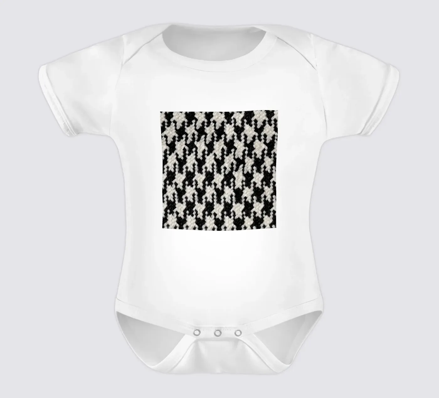 Houndstooth Pattern body neonato maniche corte da Curious Collections by Marielle Leenders