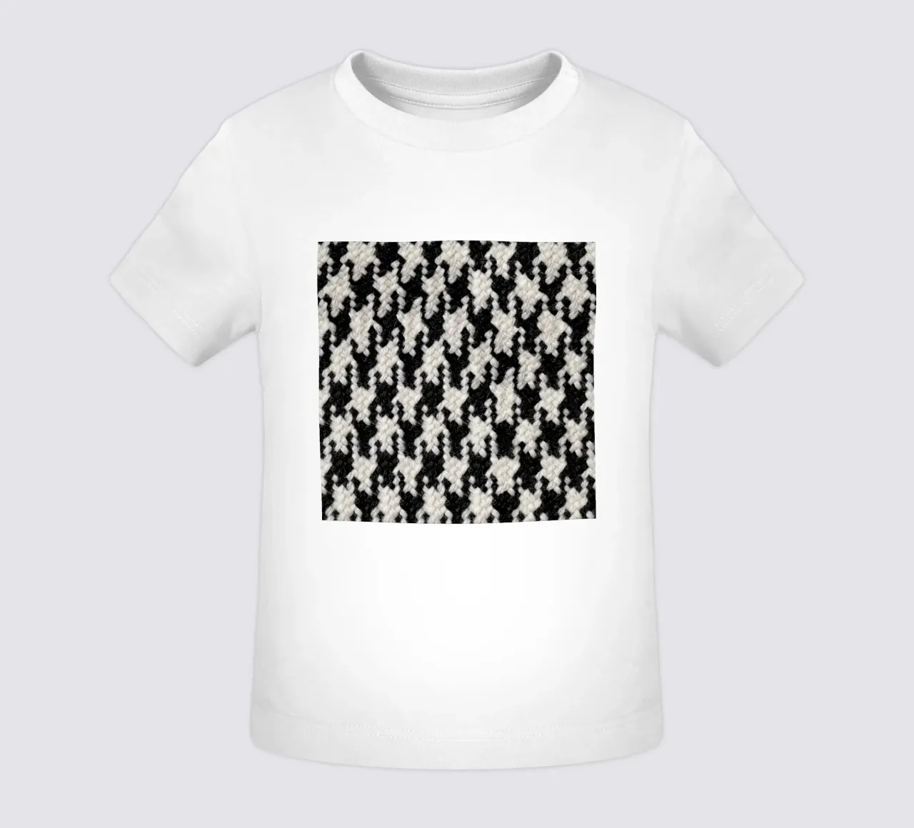 Houndstooth Pattern Baby T-Shirt von Curious Collections by Marielle Leenders